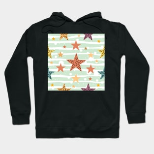 Abstract Star Pattern Hoodie